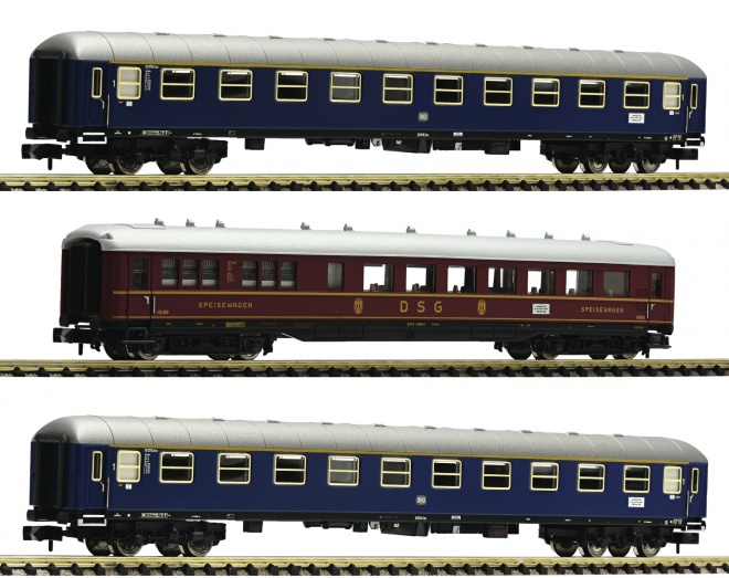 Set of 3 passenger cars for Rheinblitz train<br /><a href='images/pictures/Fleischmann/Fleischmann-811116.jpg' target='_blank'>Full size image</a>